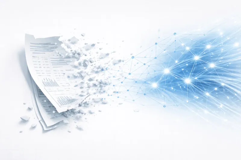 Documents dissolving into neural data network